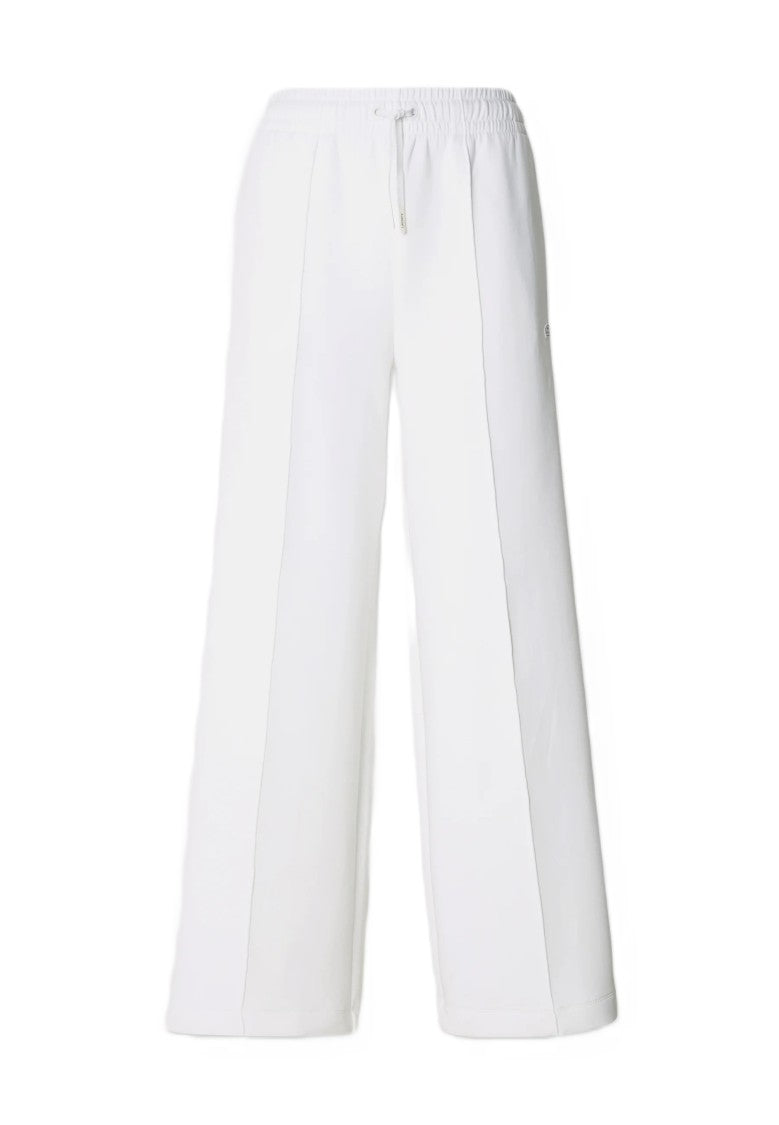 Lacoste White Wide-Leg Jersey Sweatpants