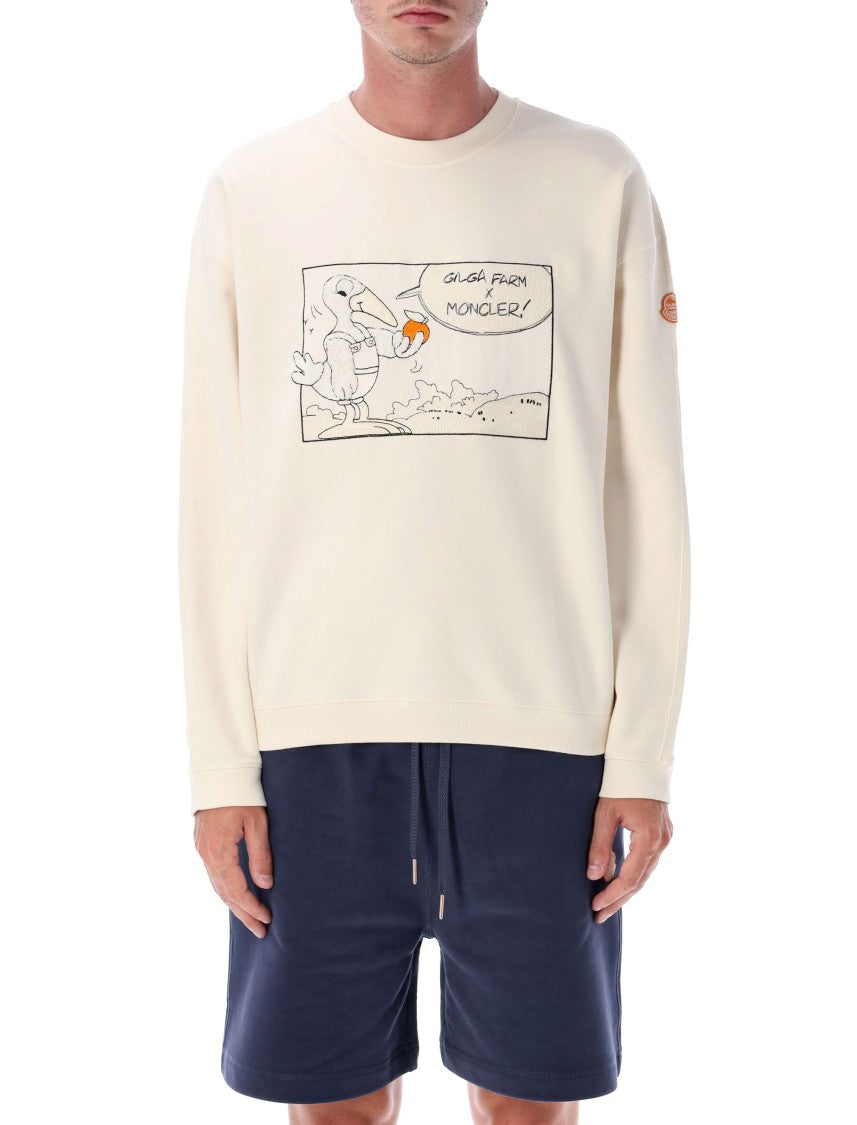 Moncler X Donald Glover Loose-Fit Cotton Sweatshirt With Unique Embroidered Patches