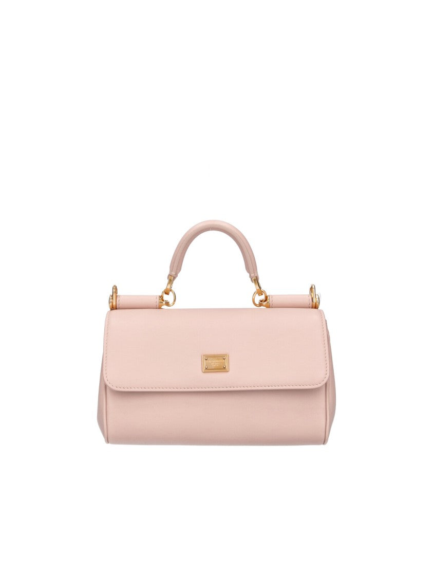 Dolce & Gabbana My Sicily Pink Mini Leather Shoulder Bag