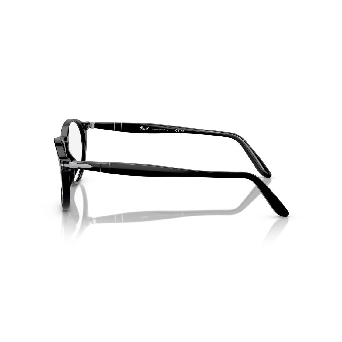 Persol 0Po3092v Glossy Black Acetate Round Frame Eyeglasses