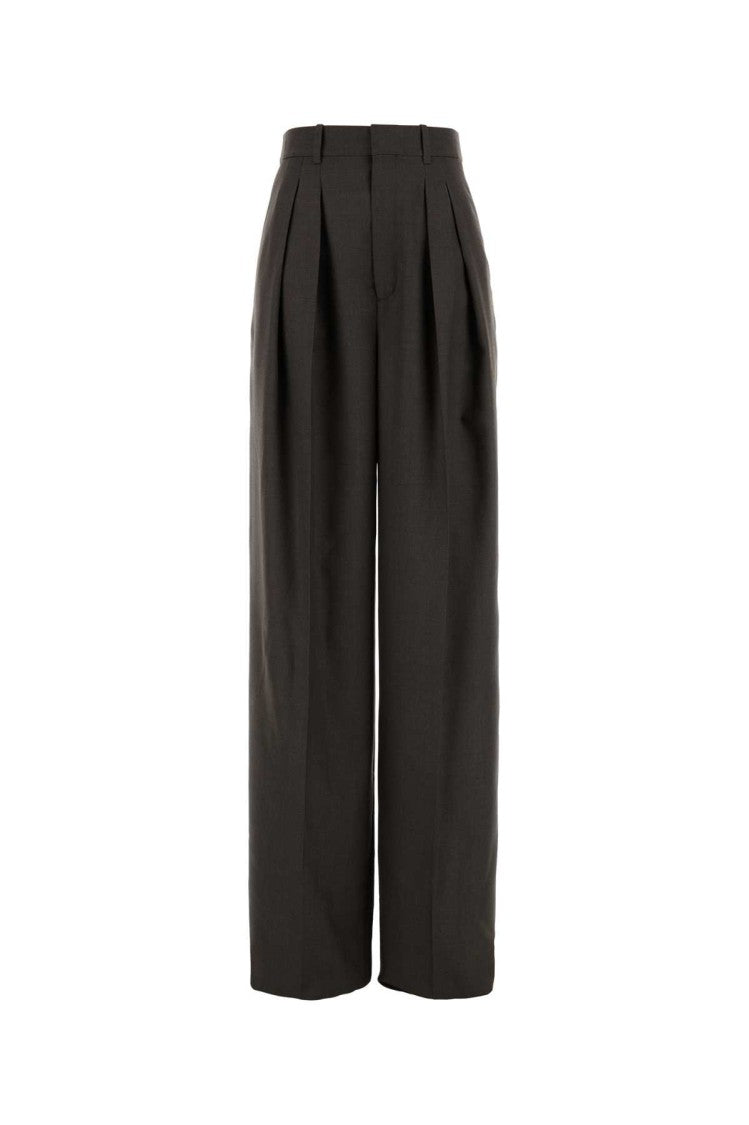 Saint Laurent Dark Brown Wool Pant