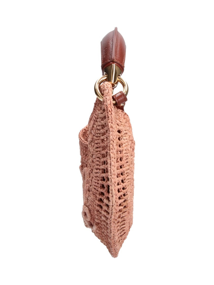 Chloé Mini Hobo Bag In Woven Raffia