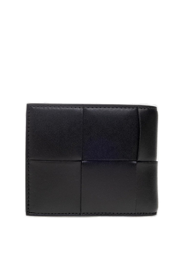 Bottega Veneta Compact Woven Calf Leather Bottega Veneta Wallet