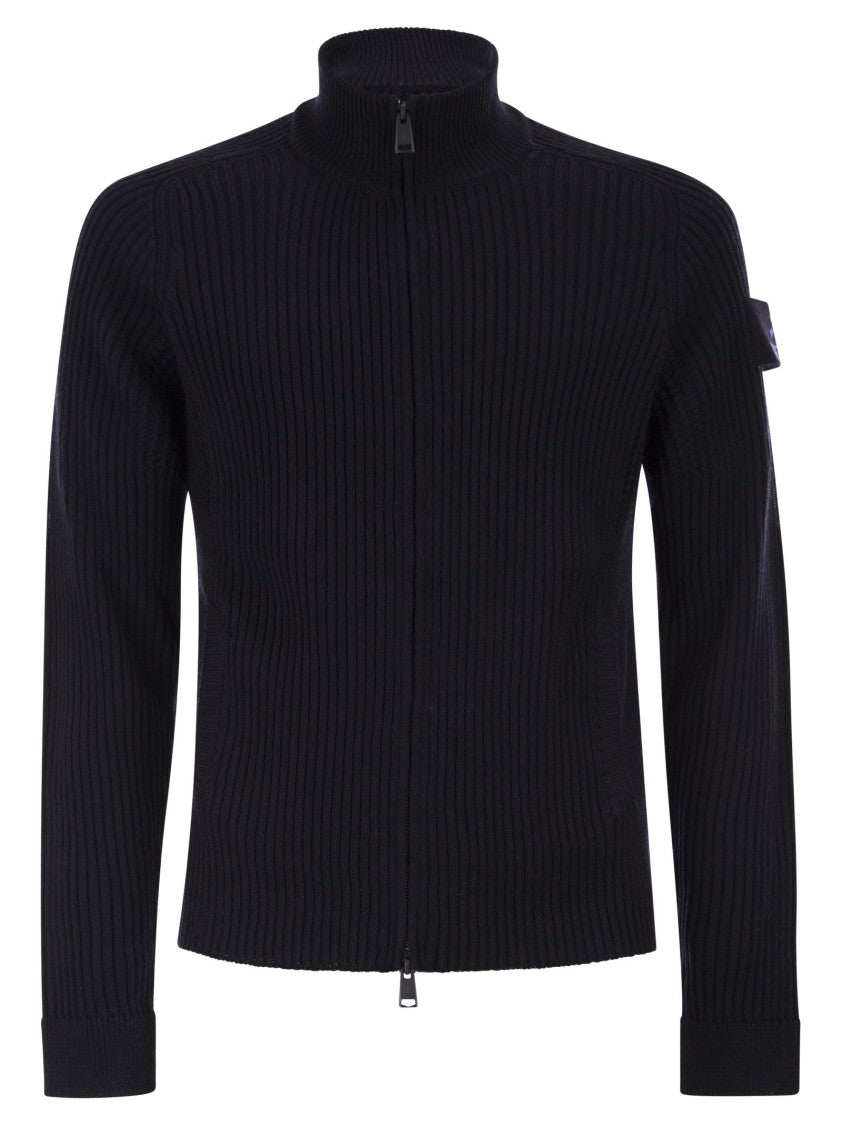 Premiata Wool Cardigan With Zip