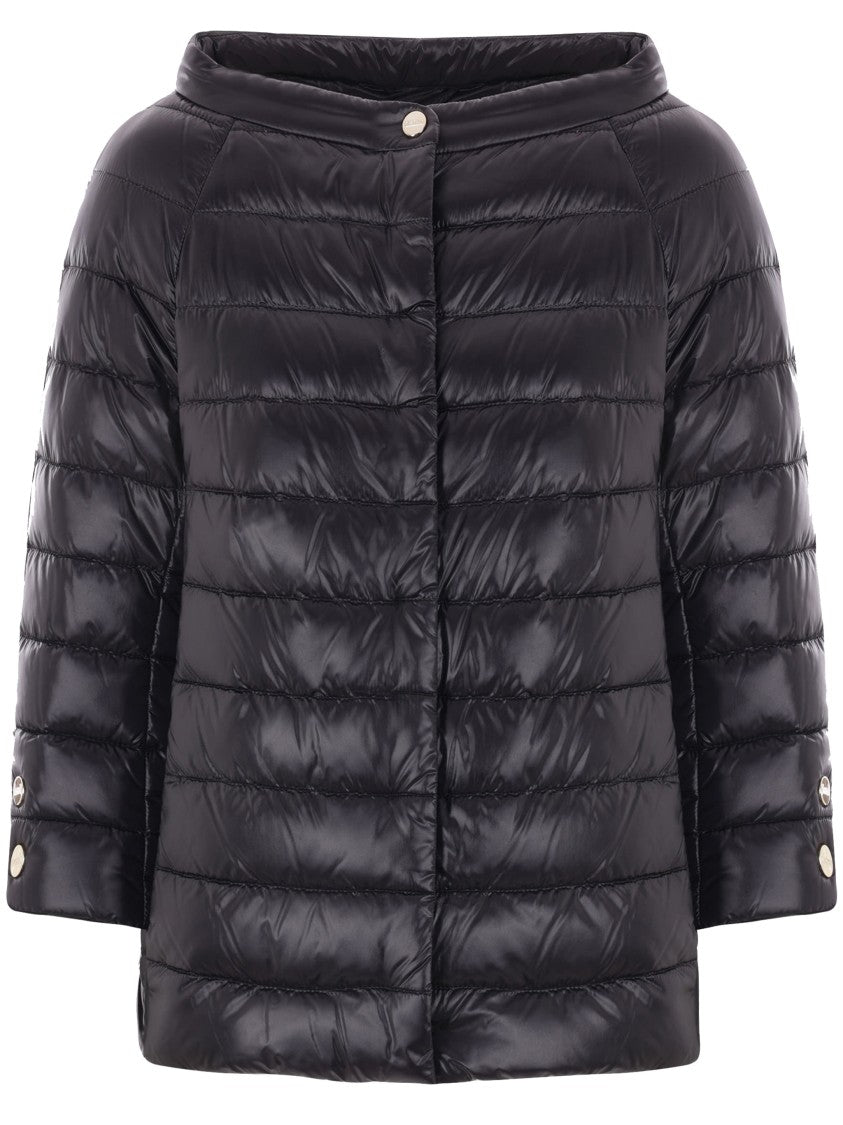 Herno Neutral Piumino Egg-Shaped Petal Sleeve Jacket