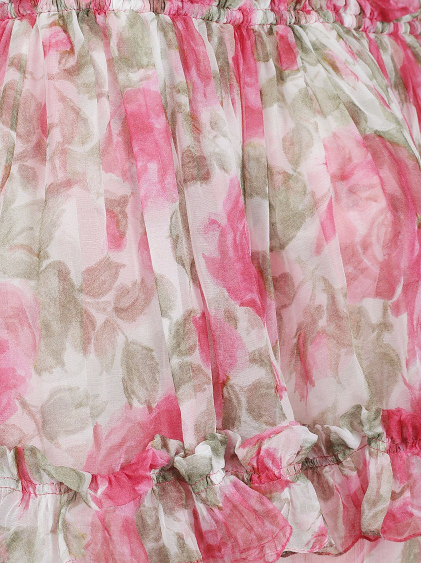 Chloé Off-Shoulder Silk Muslin Blouse With Ruffled Trim