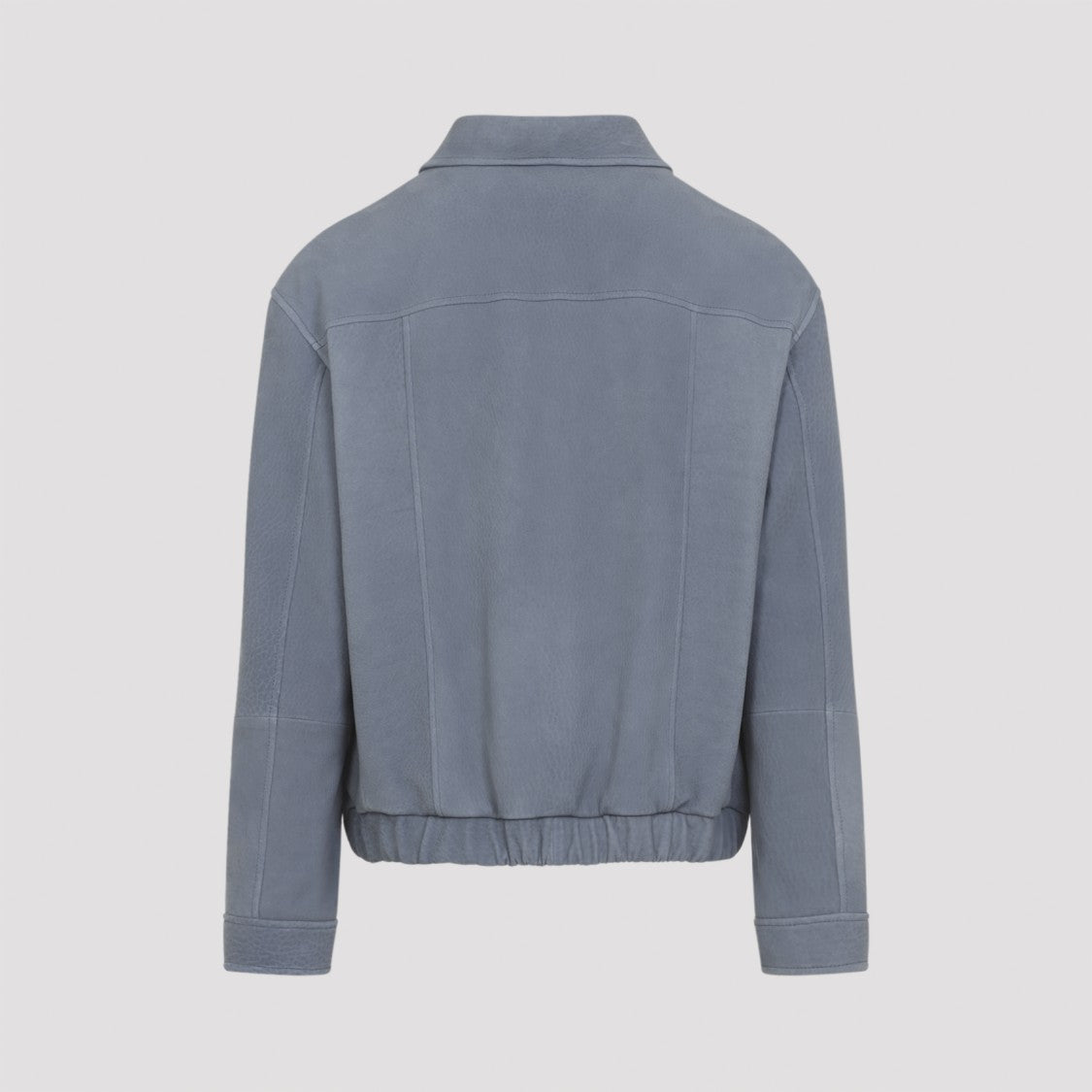 Brunello Cucinelli Leather Jacket With Classic Collar