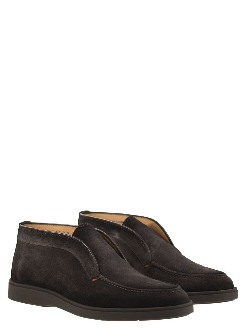 Santoni Suede Leather Desert Boot