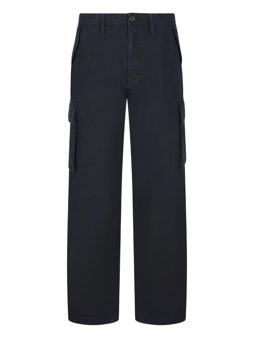 Burberry Wide-Leg Cargo Pants With Flap Pockets