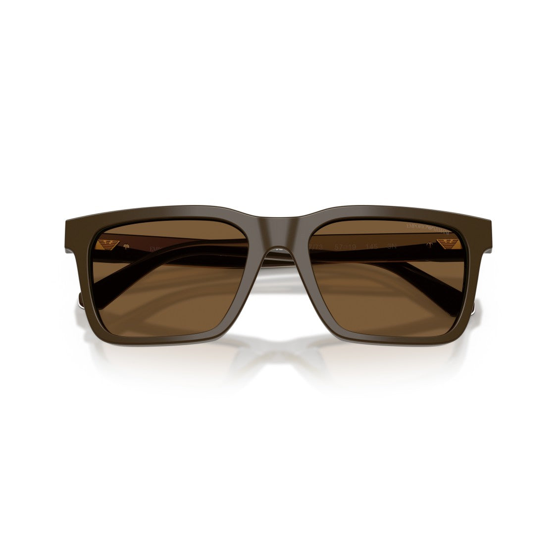 Emporio Armani 0Ea4262u Bold Rectangular Acetate Sunglasses With Metallic Accents