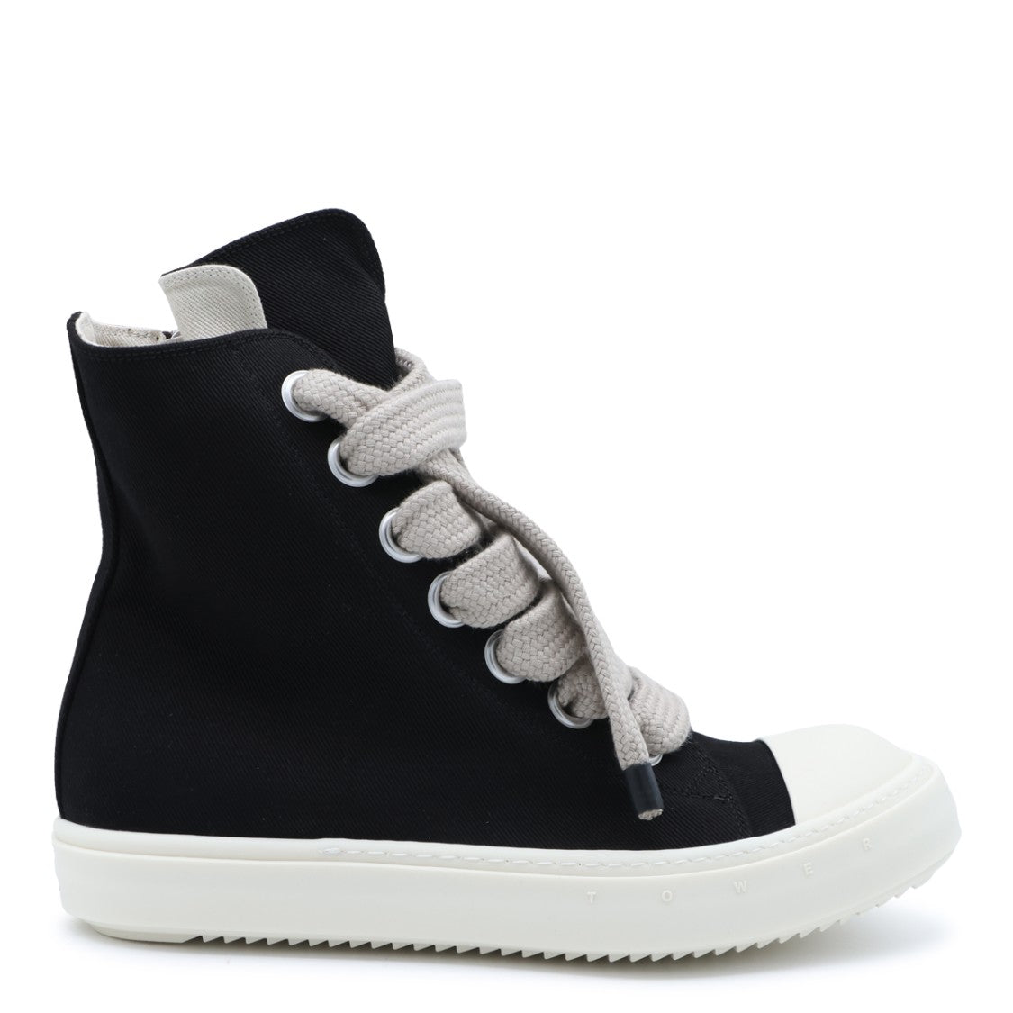Drkshdw By Rick Owens Black Jumbolace Leather High-Top Sneakers