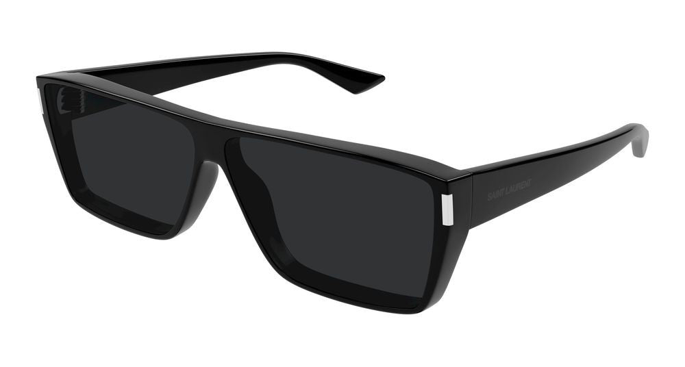Saint Laurent Black Minimalist Accents Oversized Square Sunglasses