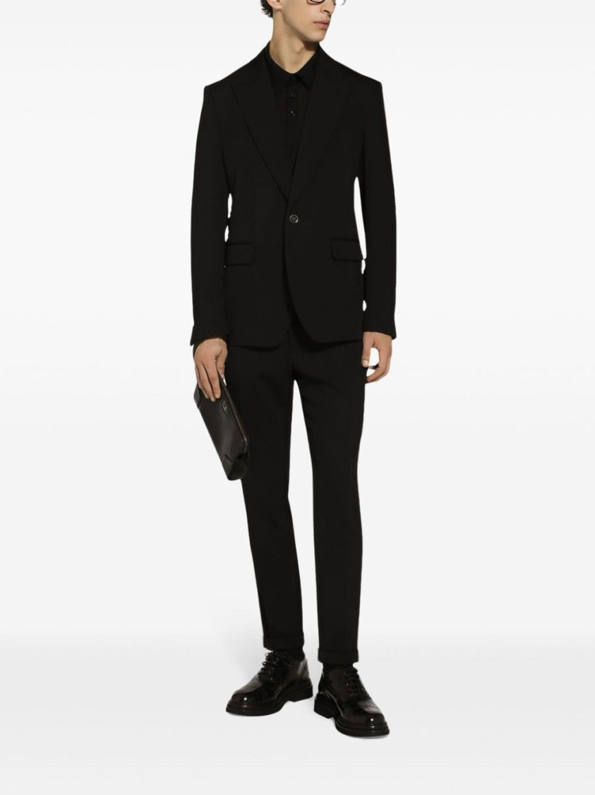 Dolce & Gabbana Tailored Black Trousers With Subtle Pleats And Classic Waistband
