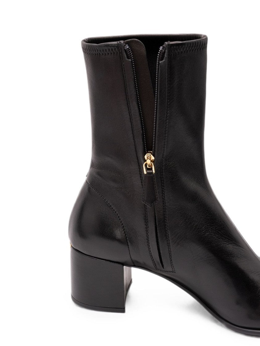 Prada Black Polished Lamb Leather Boots