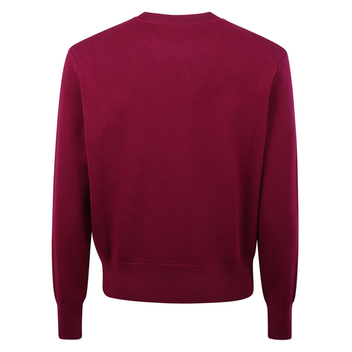 Ami Black Wool Crewneck Sweater With Logo Embroidery