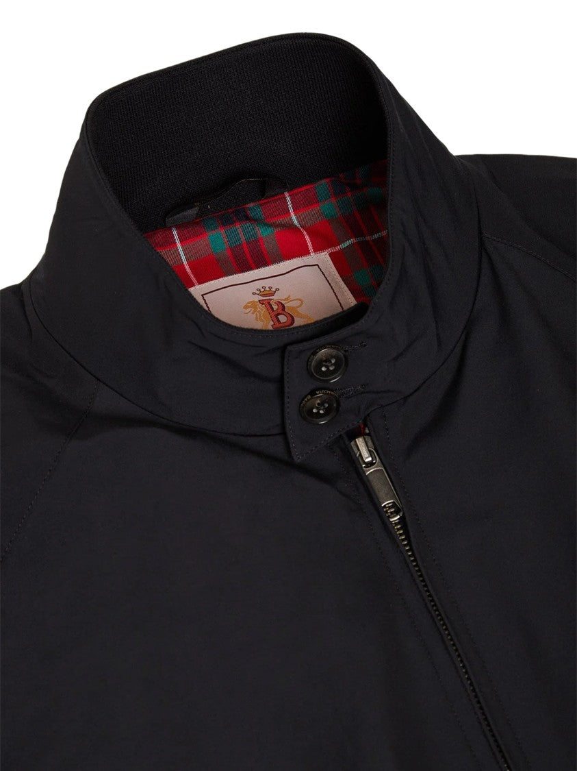 Baracuta Bomber Jacket With Zip-Up Front And Tartan Lining