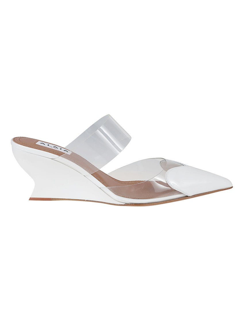 Alaïa Wedge Sandals With Heart-Shaped Cutout And Glossy Finish
