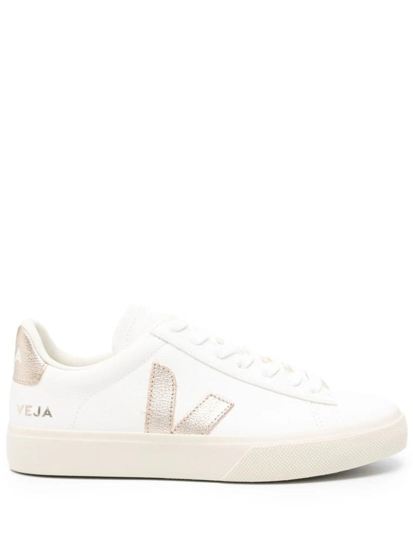 Veja Campo Low-Top White Leather Sneakers