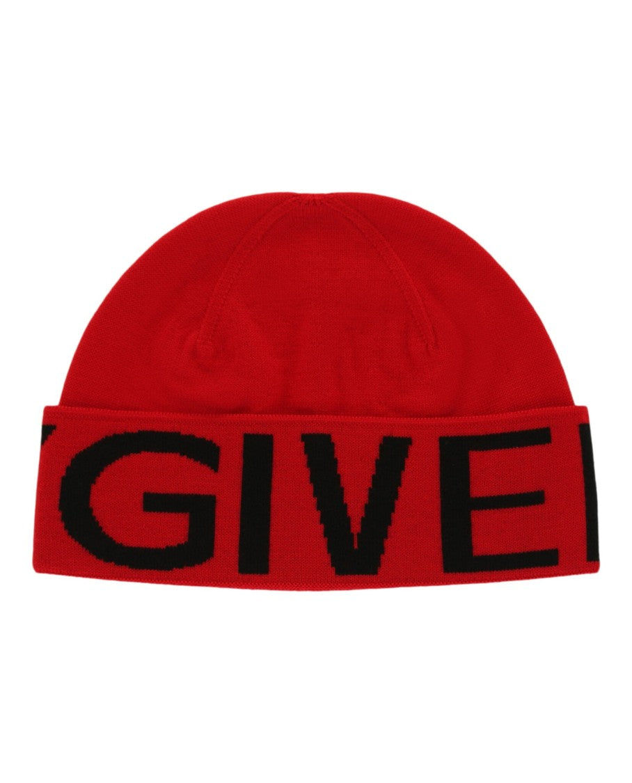 Givenchy Jacquard Logo Beanie With Bold Graphic Design