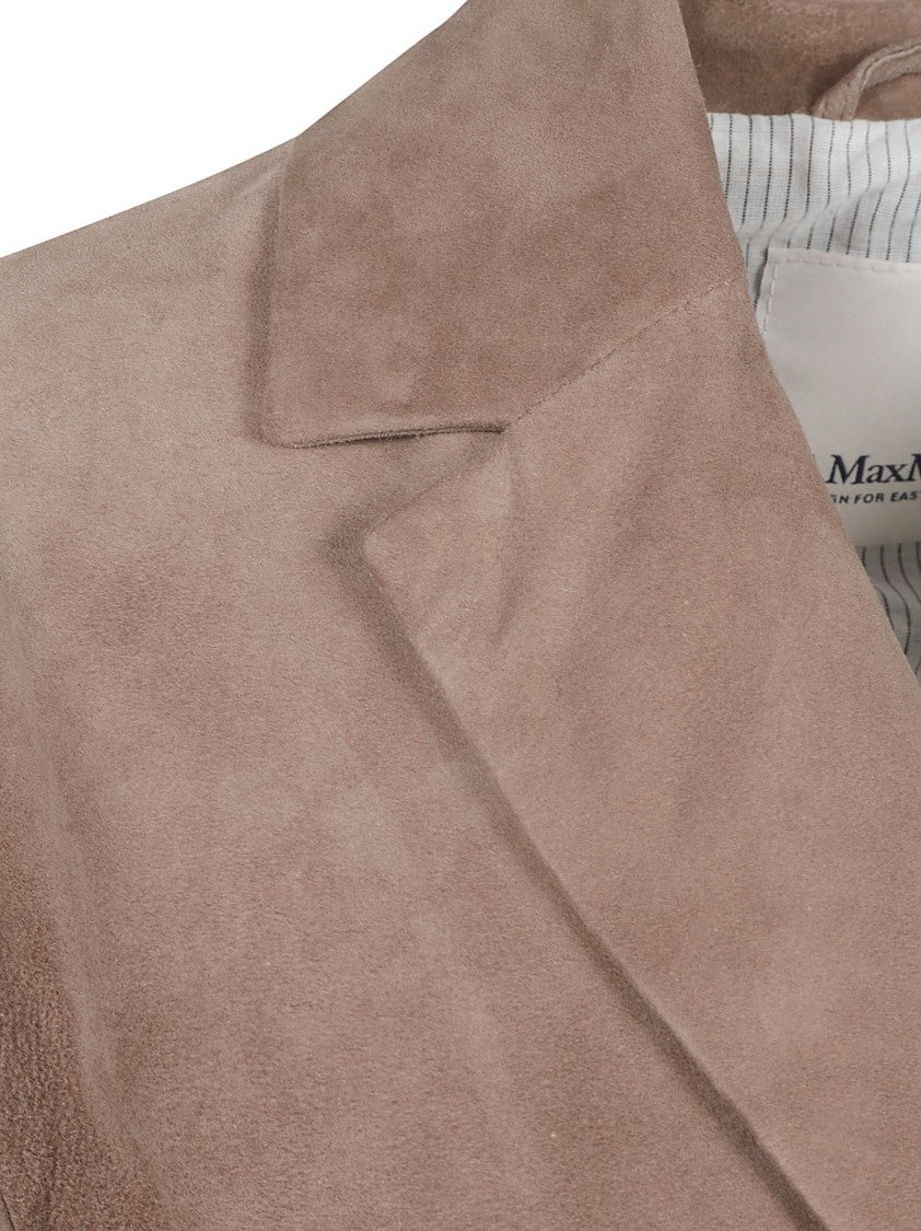 Max Mara Suede Jacket With Classic Lapel