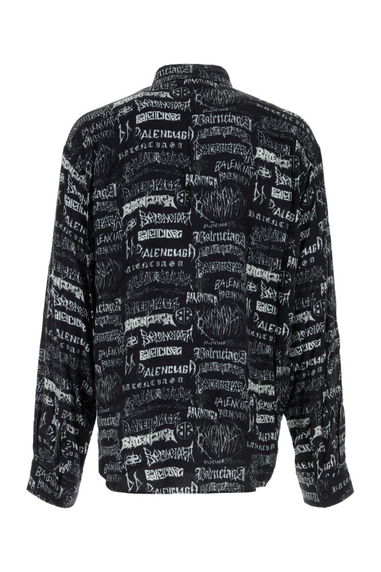 Balenciaga Relaxed Fit Shirt With Stylized Print