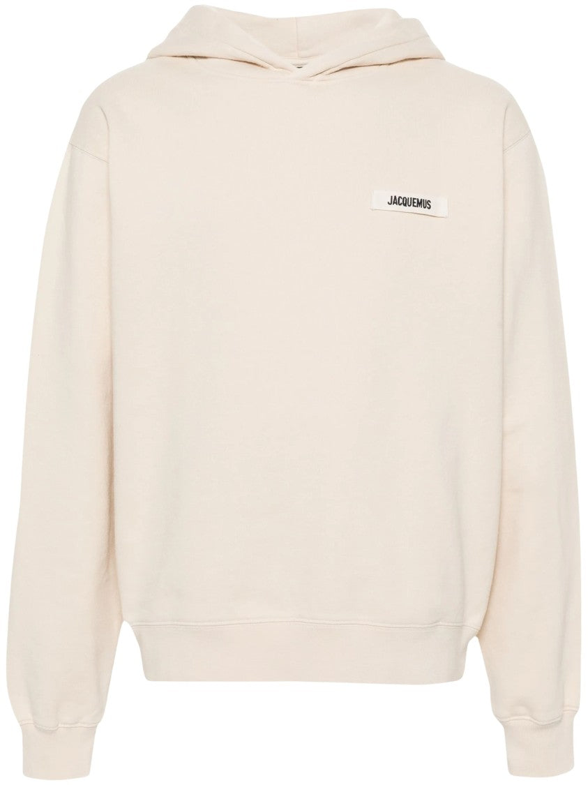 Jacquemus Beige Cotton Grosgrain Hoodie