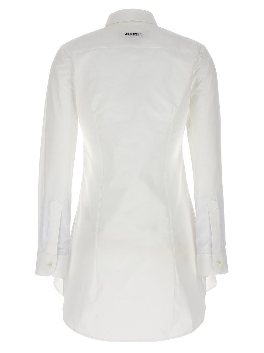 Marni Cut-Out Collar Cotton Shirt