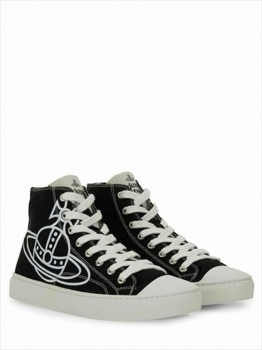 Vivienne Westwood High-Top Sneakers With Graphic Emblem And Textured Sole