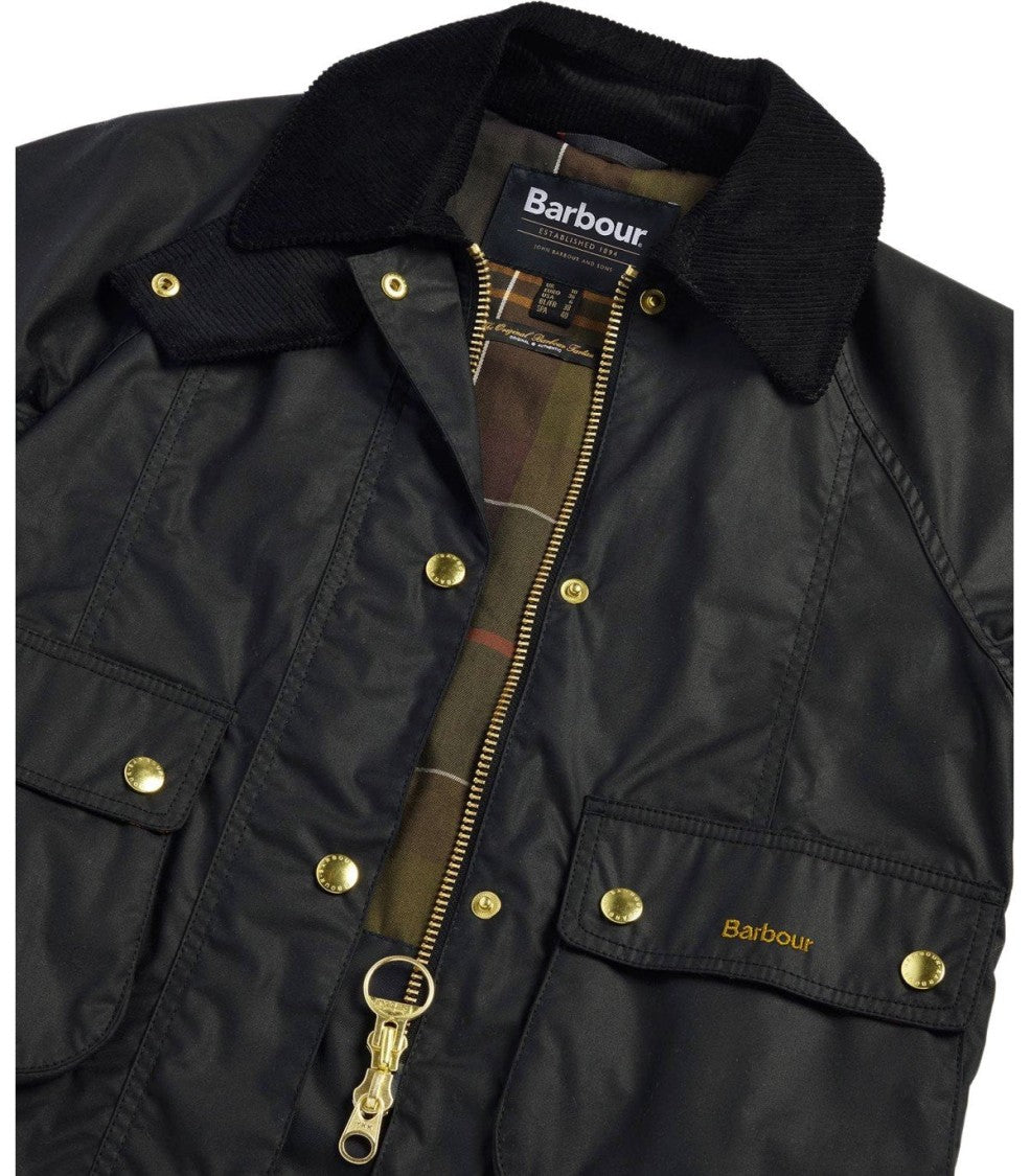 Barbour Beadnell Wax Black Cropped Jacket