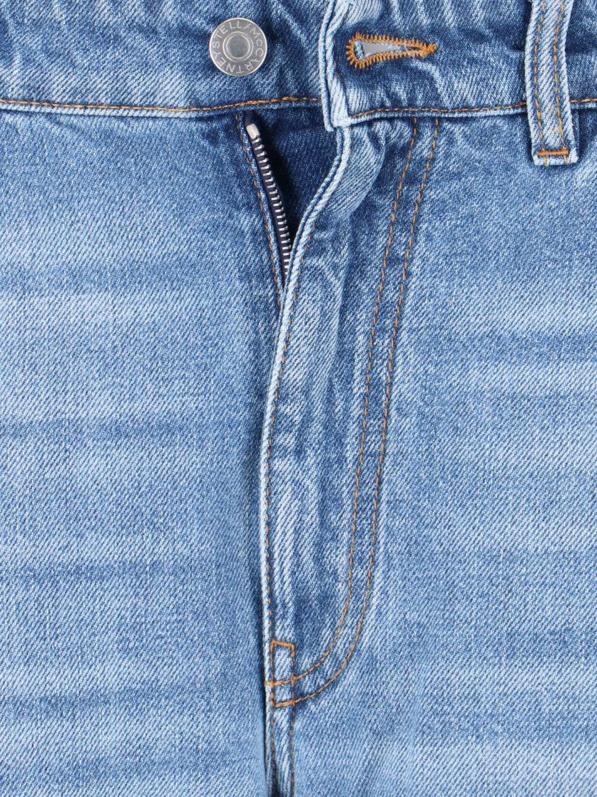 Stella Mccartney Blue Cotton Denim Wide-Leg Jeans