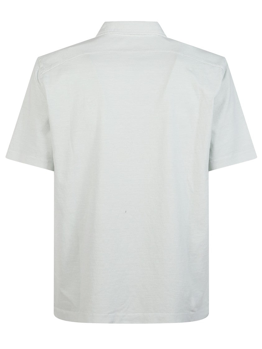 C.P. Company Zip-Up Collar Embroidered Polo Shirt