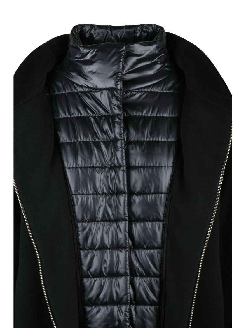 Herno Black Virgin Wool Coat
