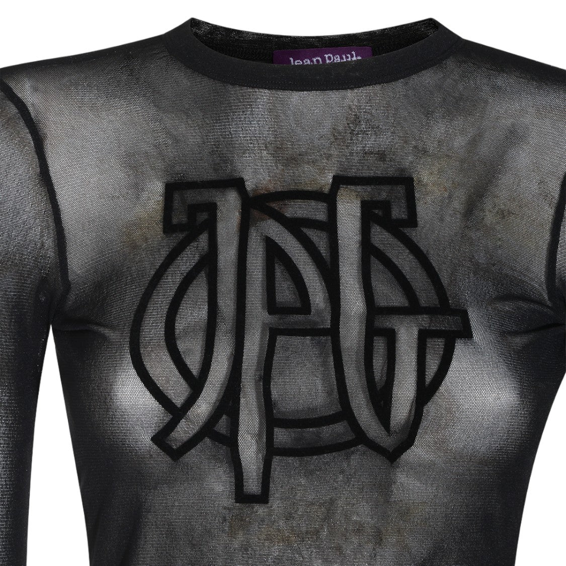 Jean Paul Gaultier Fitted Sheer Mesh Round-Neck Top