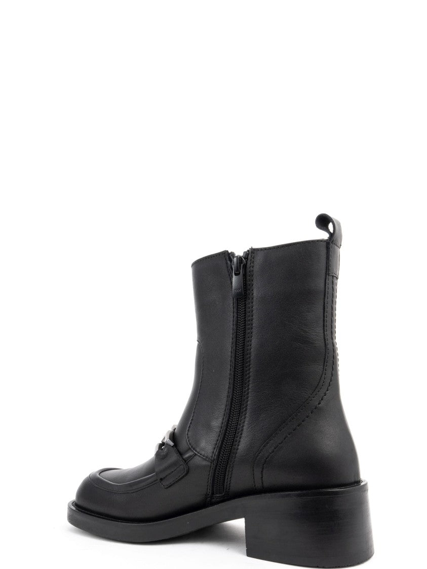 Sergio Moretti Ankle Boots With Metallic Buckle Detail