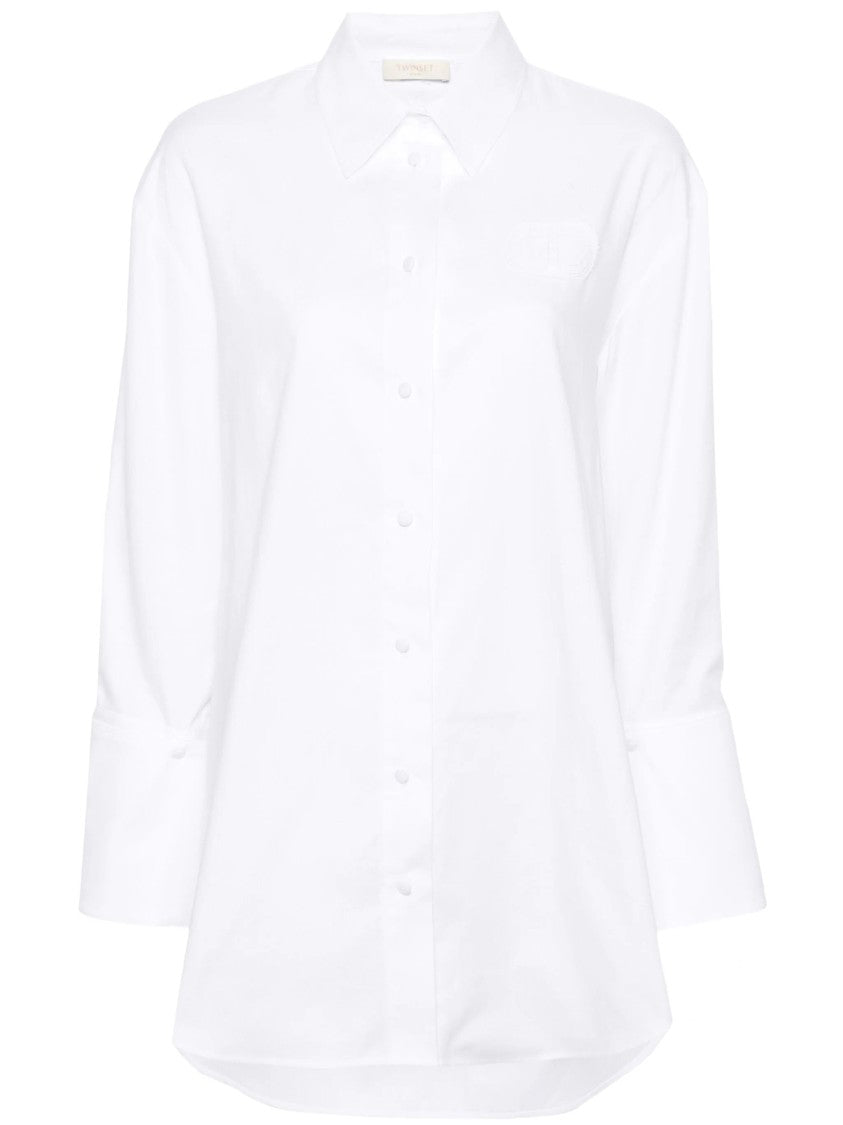 Twin-Set Logo Detachable-Cuffs Shirt