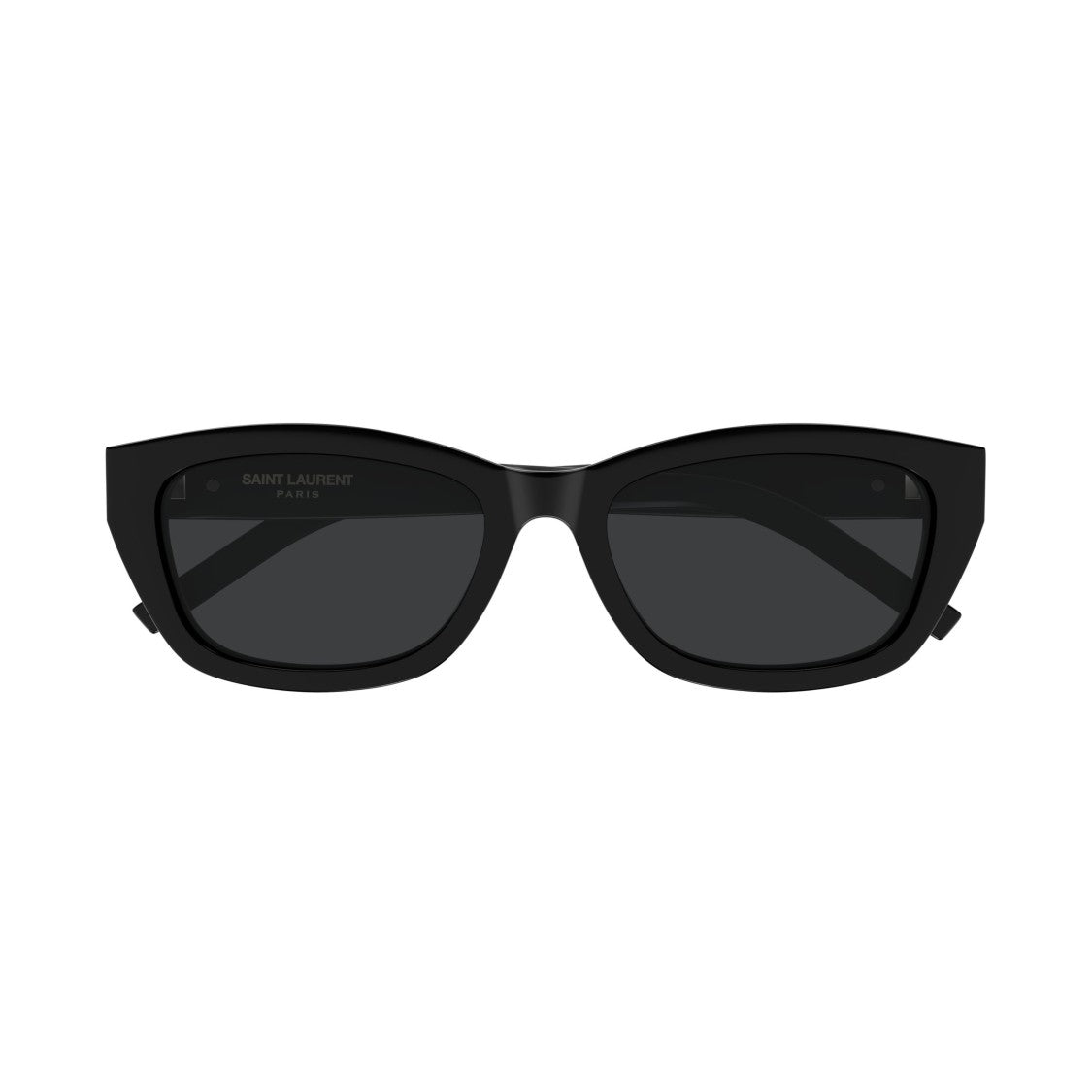 Saint Laurent Sl M153 Glossy Black Rectangular Sunglasses