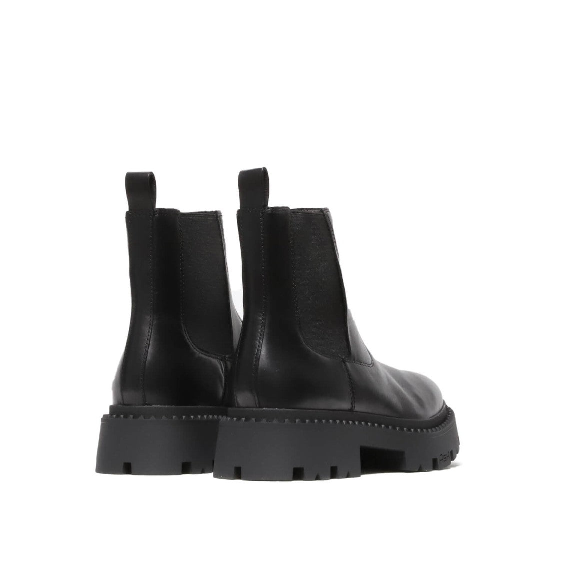 Ash Black Leather Ankle Boot