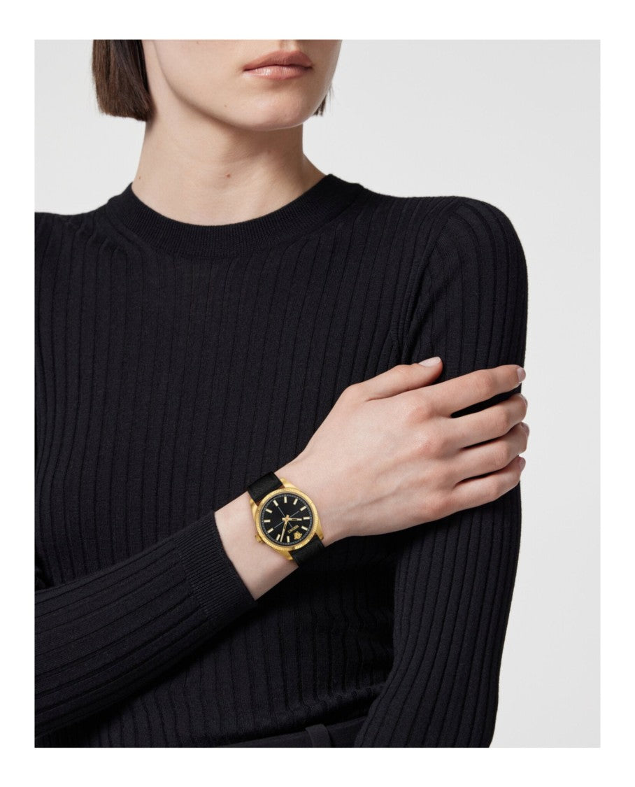Versace Millenyium Leather Watch