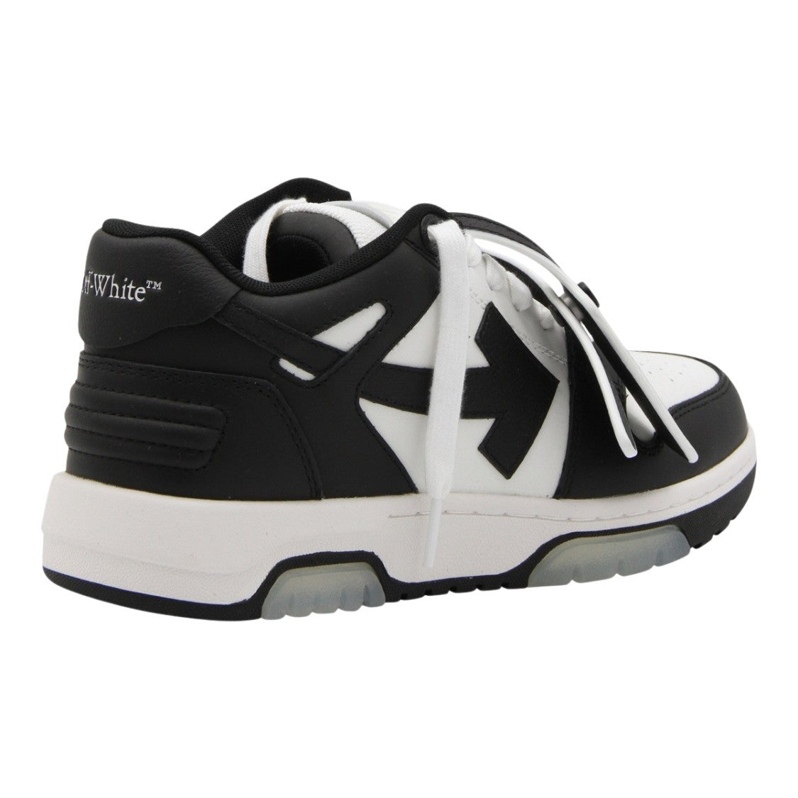 Off-White Low-Top Sneakers With Bold Black