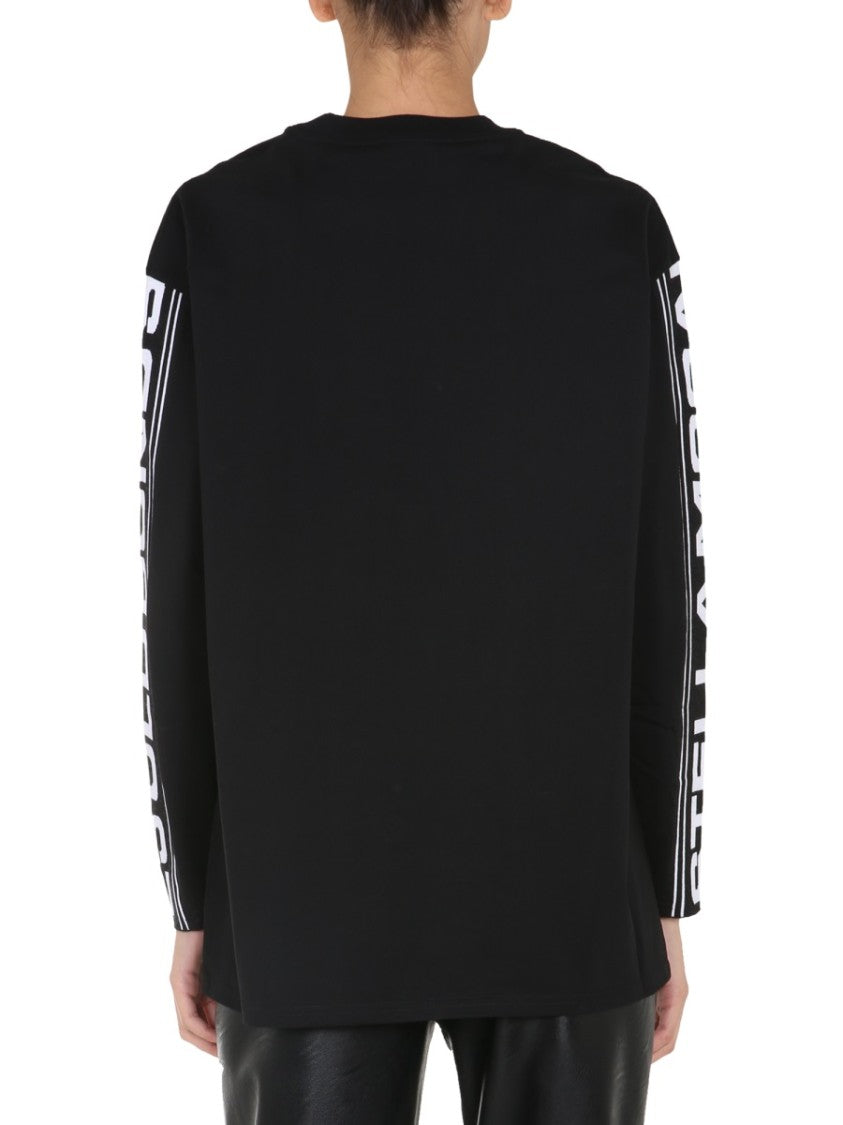 Stella Mccartney Long-Sleeve Graphic Round Neck T-Shirt