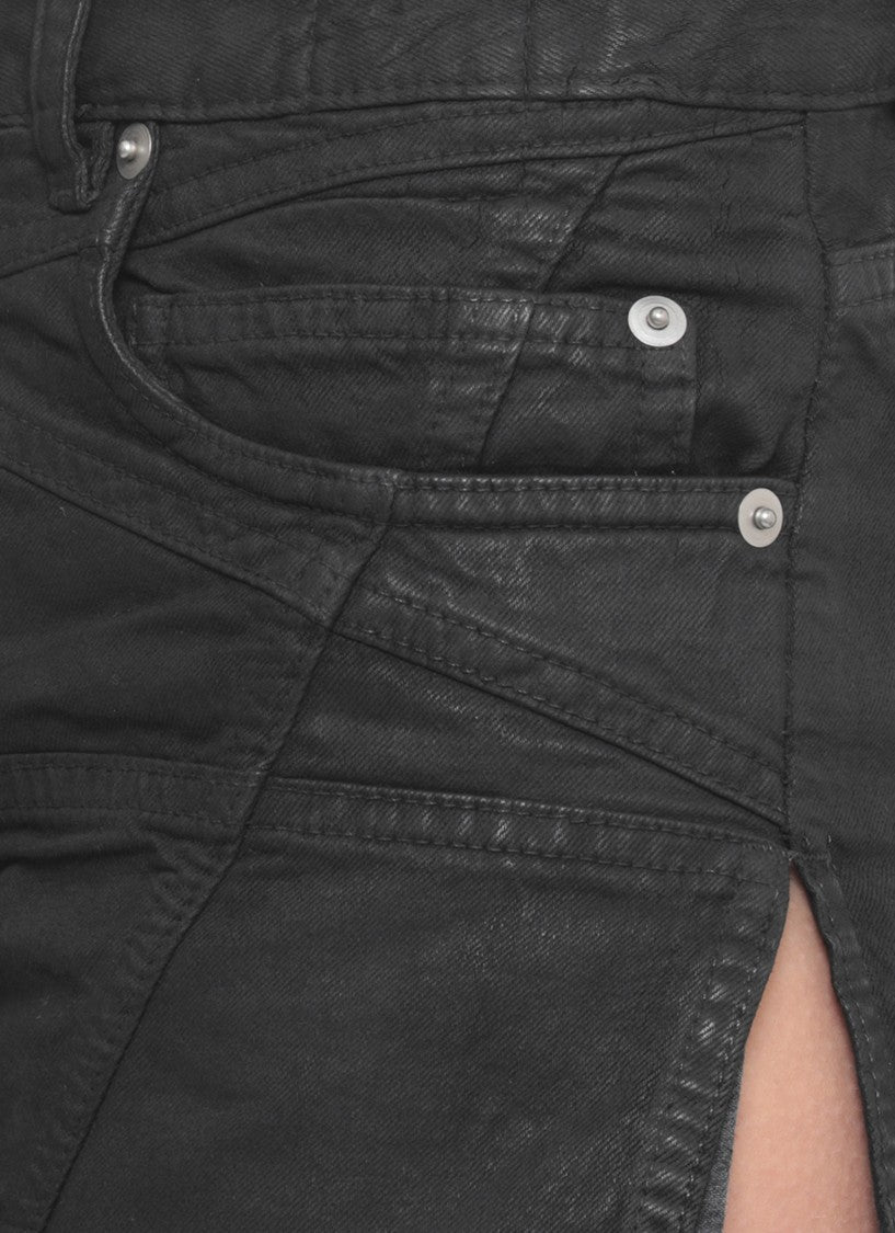 Drkshdw By Rick Owens Black Lana Cut Offs Shorts