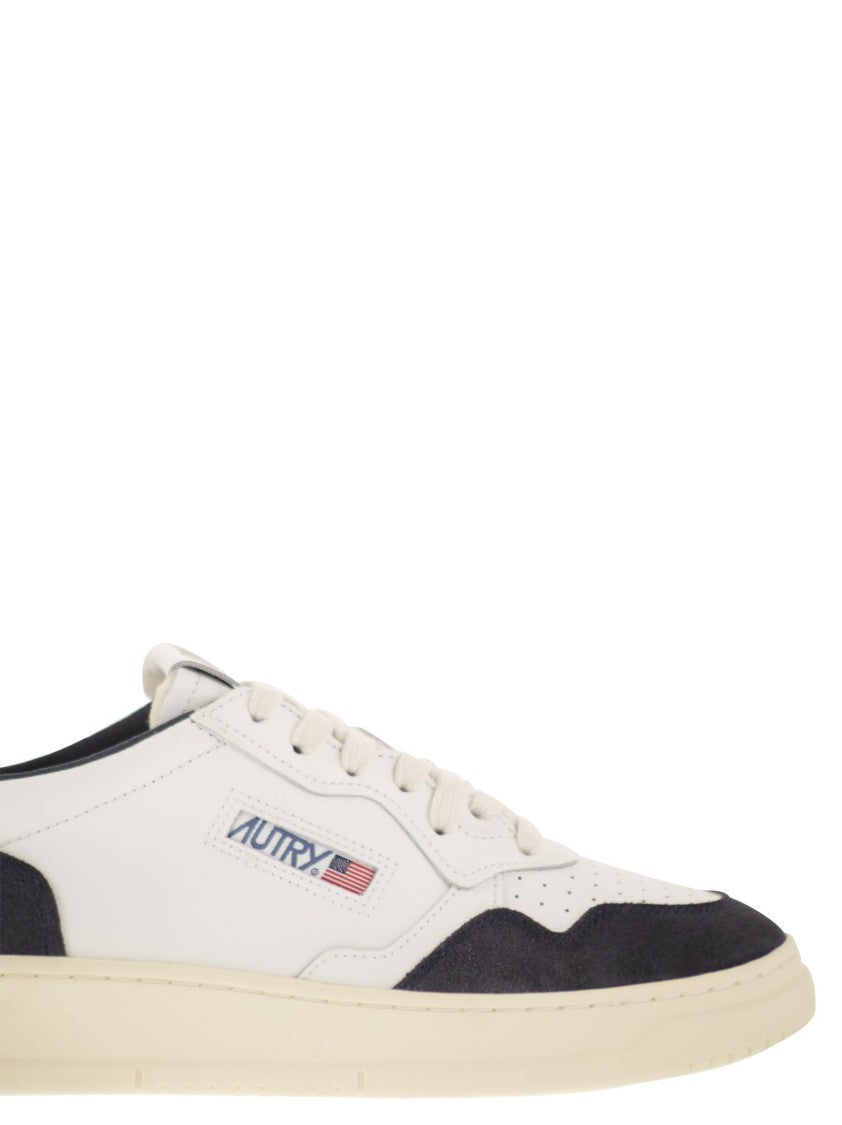 Autry Medalist Low - Leather And Suede Sneakers