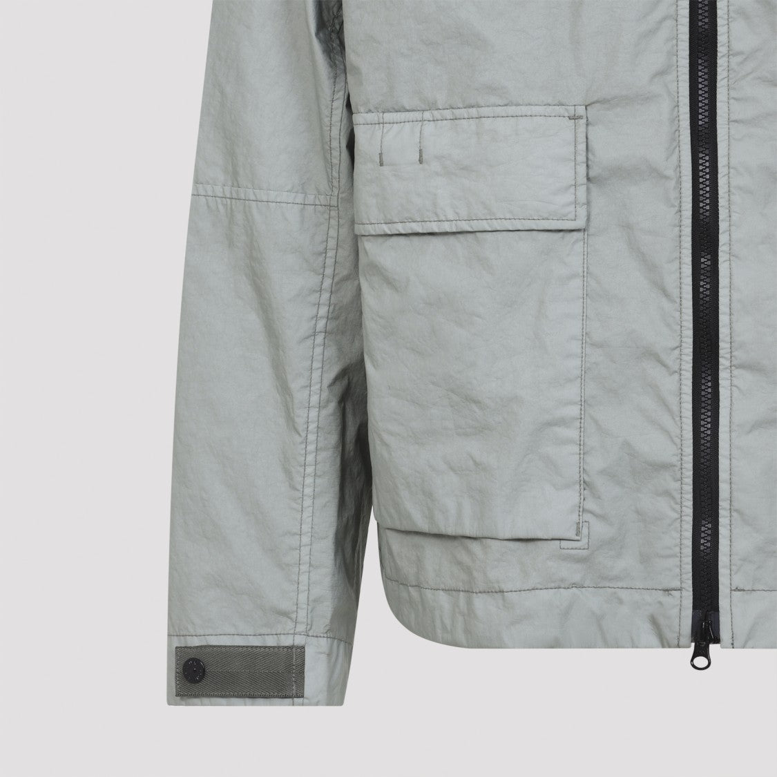 Stone Island Utility-Inspired Green Polyamide Coat