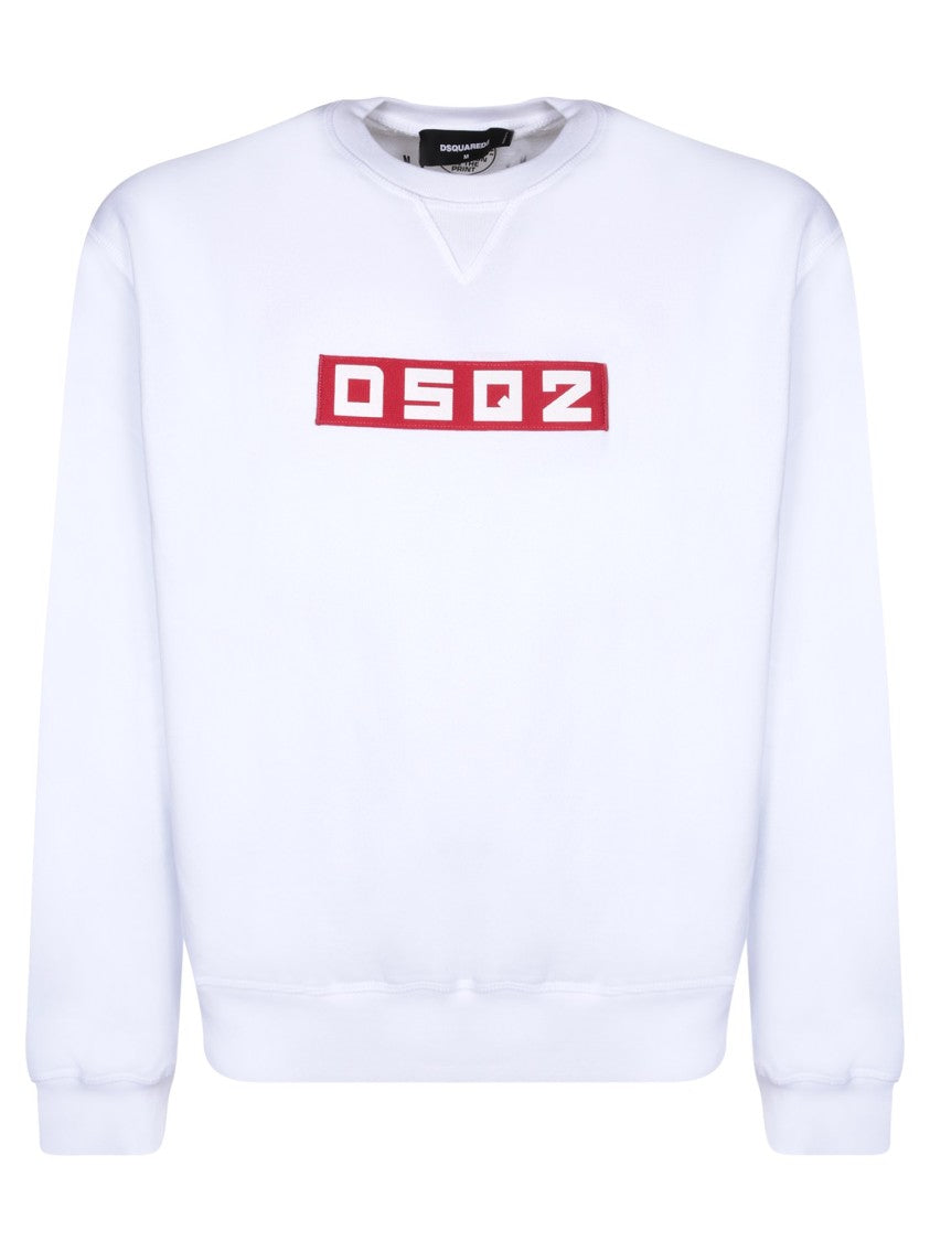 Dsquared2 White Cotton Sweatshirt