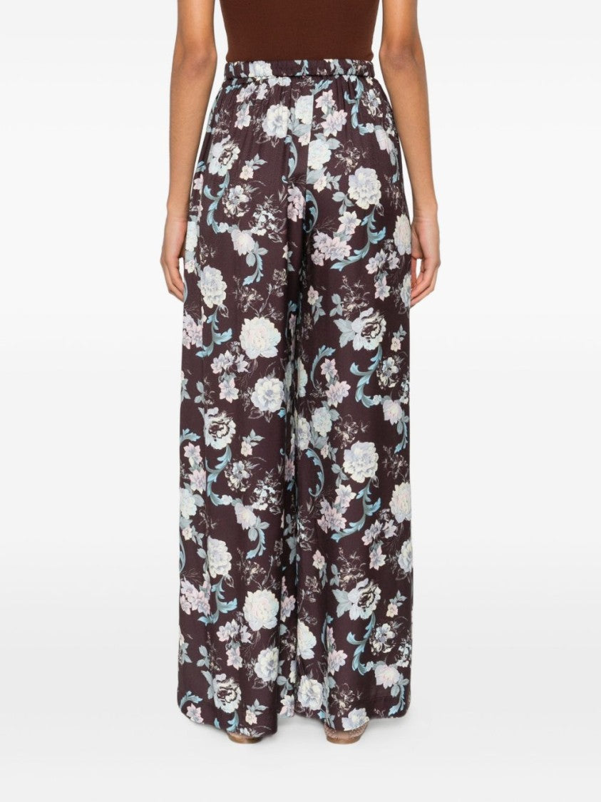 Forte Forte Wide-Leg Trousers With Floral Detailing