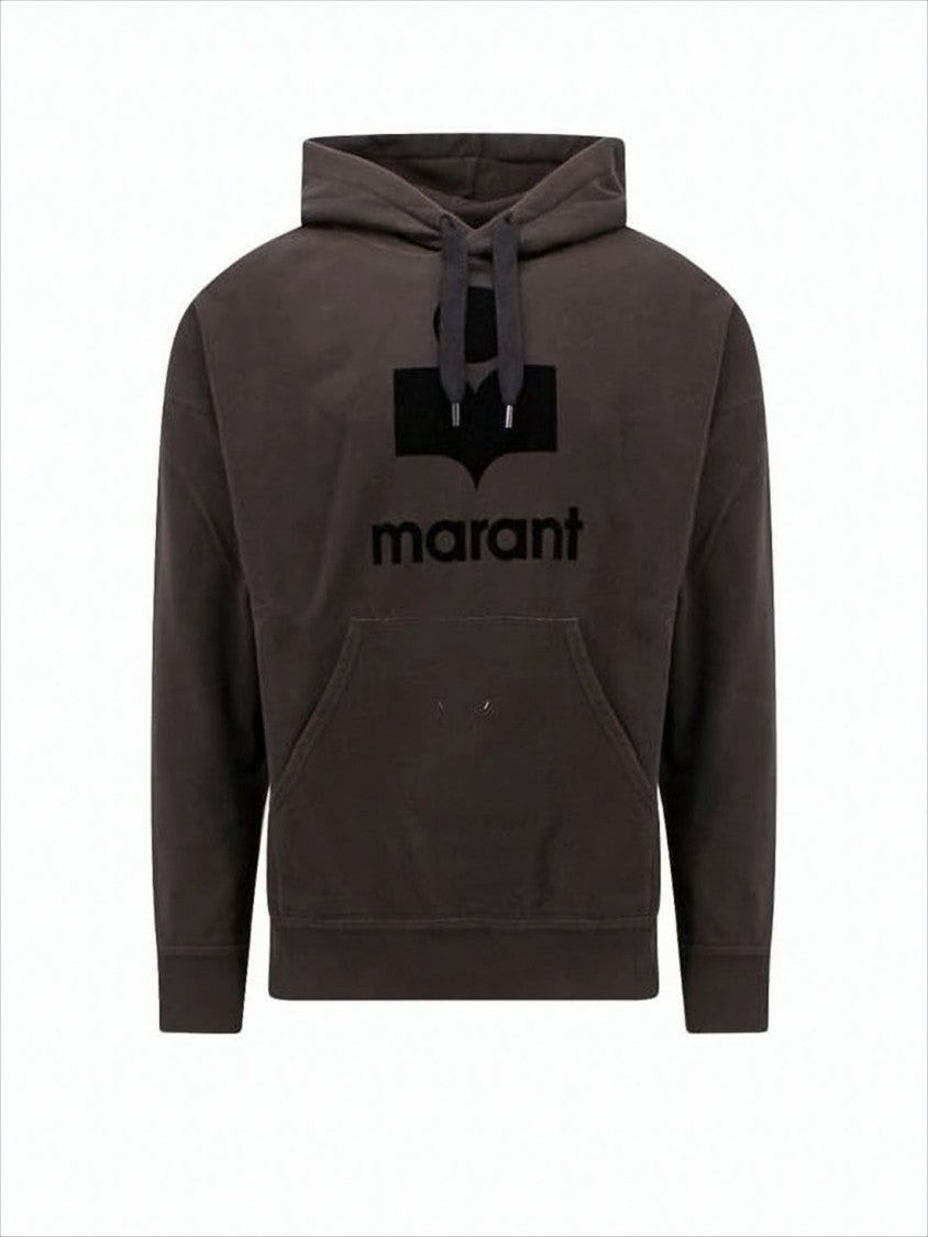 Isabel Marant Relaxed-Fit Black Hoodie With Bold Logo Print