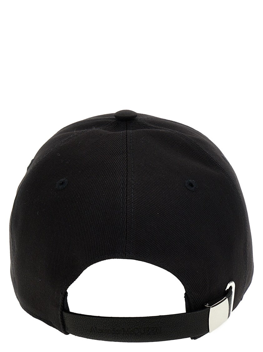 Mcqueen Cotton Cap With Contrast Embroidered Logo
