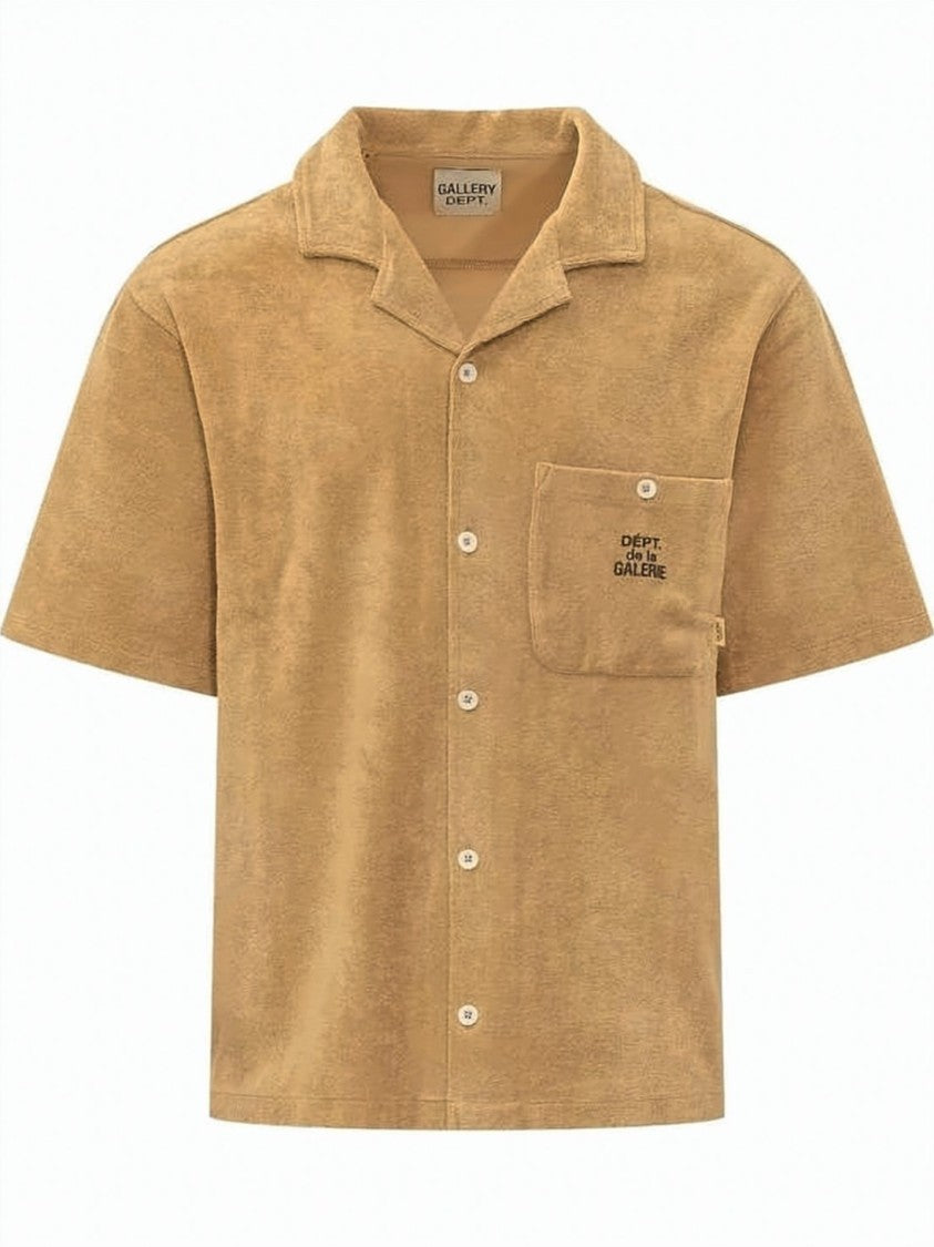 Gallery Dept. Boxy Short-Sleeve Cotton Shirt With Camp Collar