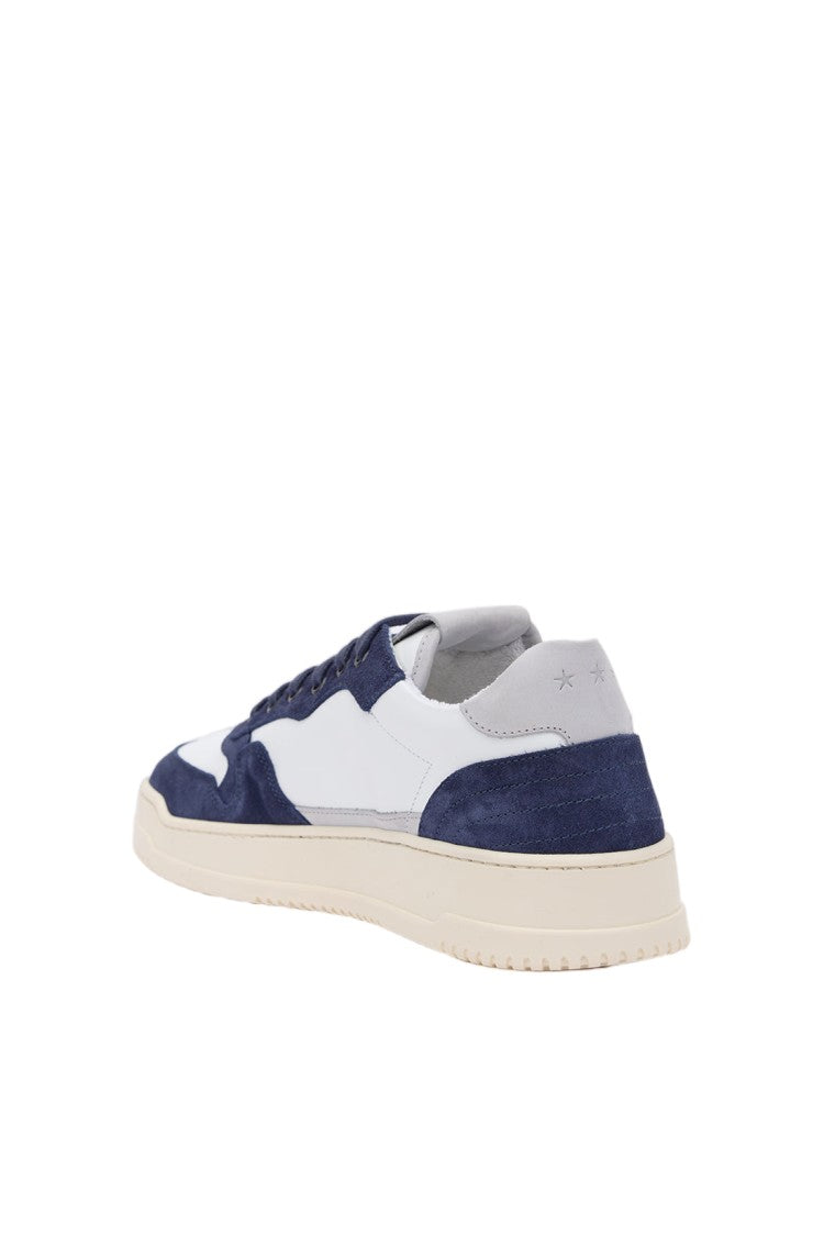 Pantofola D'oro Blue Leather Suede Flexible Rubber Sneakers