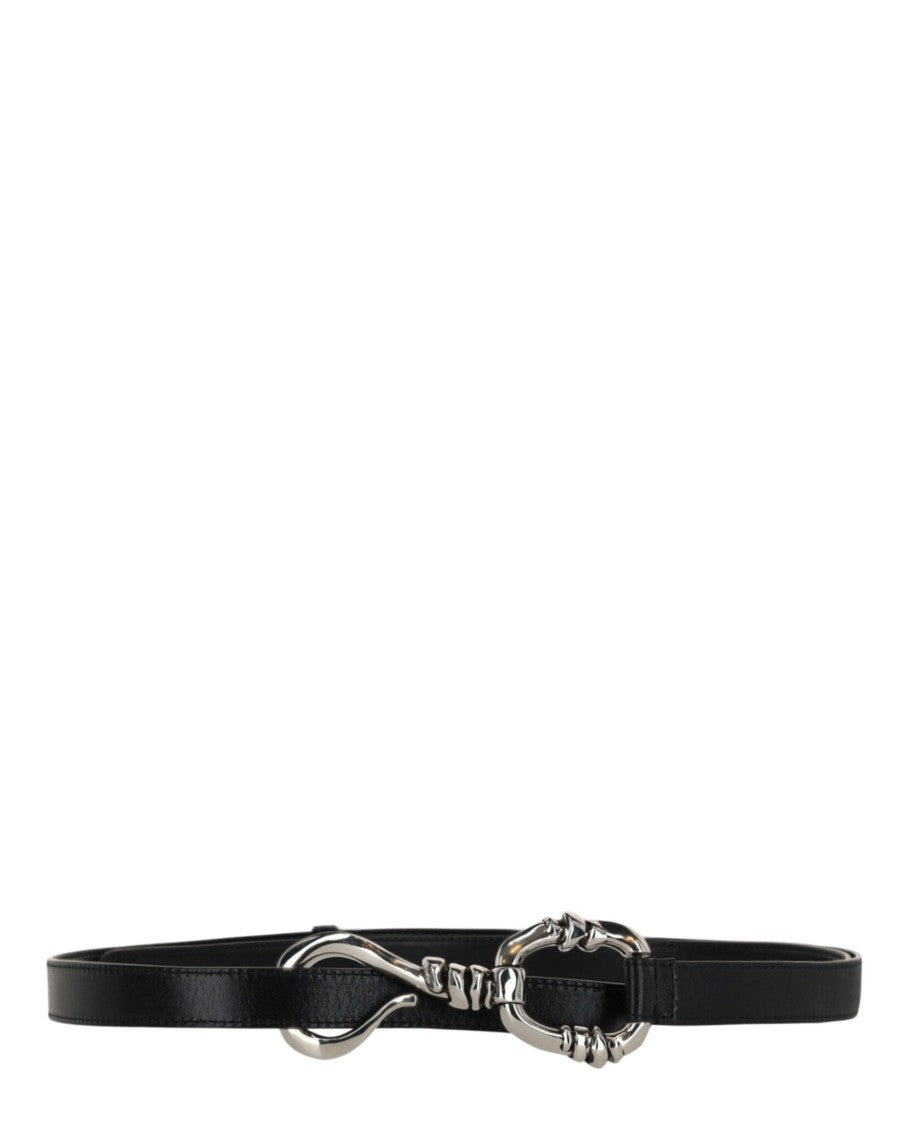 Alexander Mcqueen Hook-Embellished Leather Belt